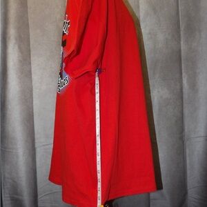 Gildan Red Tee with Purple Clip Accent
